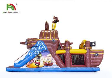 Non - Toxic Outdoor Sports Games Blow Up Obstacle Course  , Durable PVC Pirate Boat