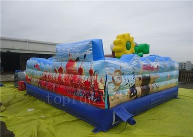 Commercial Rental Inflatable Amusement Park , PVC Tarpaulin Ocean Theme Fun Land