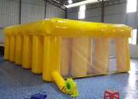 হলুদ Inflatable ক্রীড়া গেম কিডস 6 * 6m জন্য বাধা চলমান