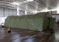 সবুজ পিভিসি Tarpaulin সামরিক Inflatable ইভেন্ট তাঁবু সিই সার্টিফিকেশন 40 মি × 10 মি × এক্স 6 মি