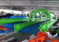পিভিসি Tarpaulin Inflatable স্লিপ স্লাইড 300 মি দীর্ঘ লম্বা ডবল Lanes Inflatable ওয়াটার সিটি