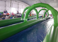 পিভিসি Tarpaulin Inflatable স্লিপ স্লাইড 300 মি দীর্ঘ লম্বা ডবল Lanes Inflatable ওয়াটার সিটি