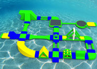 কাস্টম গ্রিন 35x21m কিডস জন্য প্রবাহিত জল পার্ক Floating পিভিসি Tarpaulin