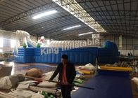 কিডস / প্রাপ্তবয়স্কদের জন্য কাস্টমাইজড হোয়াইট মজার বড় Inflatable ওয়াটার পার্ক সরঞ্জাম