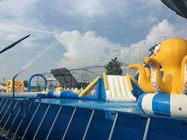 বৃহত ফ্রেম পুল / অক্টোপাস স্লাইড সহ সিই উত্তেজনাপূর্ণ inflatable জল পার্ক