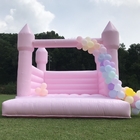 বিয়ের প্যাস্টেল গোলাপী inflatable bouncy জাম্প কাসল বল গর্ত মিনি হোয়াইট বাউন্স হাউস
