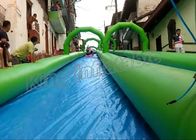 ডাবল লেন Inflatable স্লিপ এন কিডস এন প্রাপ্তবয়স্কদের জন্য 100m দীর্ঘ স্লাইড