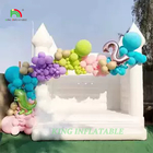 কাস্টম বিয়ের পার্টি inflatable bouncer সাদা bouncy ঘর জাম্পিং কাসল বাণিজ্যিক বাউন্স কাসল