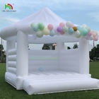 কাস্টম বিয়ের পার্টি inflatable bouncer সাদা bouncy ঘর জাম্পিং কাসল বাণিজ্যিক বাউন্স কাসল