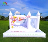 বাচ্চাদের ঝাঁপানো স্লাইড সাদা inflatable বিবাহের বল পিট পুল সঙ্গে ঝাঁপানো ঘর
