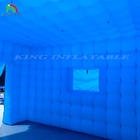 কাস্টমাইজযোগ্য রঙ LED আলো মোবাইল নাইট ক্লাব তাঁবু নীল inflatable ঘনক্ষেত্র তাঁবু পার্টি ঘটনা জন্য তাঁবু