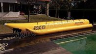 দৈত্য সম্পূর্ণ হলুদ inflatable কলা নৌকা সিই সঙ্গে মাছ ধরার নৌকা নৌকা