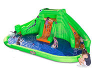 কাস্টম কুমির থিম জল স্লাইড Inflatable স্প্ল্যাশ কিডস জন্য পিভিসি খেলুন