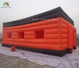বড় inflatable ঘনক্ষেত্র তাঁবু inflatable নাইট ক্লাব তাঁবু LED আলো সঙ্গে inflatable পার্টি তাঁবু