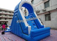 শিশুদের জন্য নীল পরিবার ডাবল সেলাই Inflatable জল স্লাইড
