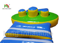 উত্তেজনাপূর্ণ স্টাইল ব্লু inflatable জল পার্ক / প্রাপ্তবয়স্ক খেলার মাঠ সরঞ্জাম