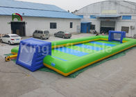 বাচ্চাদের জন্য বাণিজ্যিক গ্রেড Inflatable স্পোর্টস গেমস / 12 * 6m Inflatable ফুটবল মাঠ