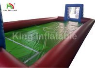 দৈত্য প্রাপ্তবয়স্ক Inflatable ফুটবল মাঠ / 0.55 মিমি নীল আউটডোর পিভিসি ফুটবল পিচ আপ গাট্টা