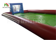 দৈত্য প্রাপ্তবয়স্ক Inflatable ফুটবল মাঠ / 0.55 মিমি নীল আউটডোর পিভিসি ফুটবল পিচ আপ গাট্টা