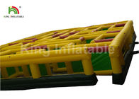 15 * 15 মি হলুদ Inflatable বাধা ক্লাস দৈত্য লেজার মেজাজ ভাড়া জন্য বহিরঙ্গন ক্রীড়া গেমস