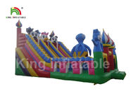 0.55 মিমি পিভিসি প্লেটো Tarpaulin নীল Inflatable বিনোদন পার্ক / কিডস বহিরঙ্গন খেলার মাঠ