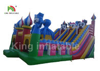 0.55 মিমি পিভিসি প্লেটো Tarpaulin নীল Inflatable বিনোদন পার্ক / কিডস বহিরঙ্গন খেলার মাঠ