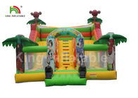 ডাবল লেন সঙ্গে কার্টুন মুদ্রণ কিডস চিত্তবিনোদন Inflatable জাম্পিং কাসল
