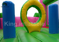 টেকসই পিভিসি গোলাপী রাজকুমারী কিডস আউটডোর অ্যাক্টিভাইটস জন্য Inflatable বাণিজ্যিক বাউন্স ঘর