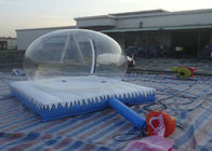 ক্রিসমাস Inflatable স্নো গ্লোব পরিষ্কার এয়ার গদি এবং জিপার সঙ্গে