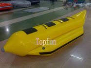 3 ব্যক্তি 0.9 মিমি পিভিসি Tarpaulin জল Inflatable হলুদ কলা নৌকা Inflatables / গরম বিক্রয় Inflatable কলা নৌকা
