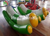 সবুজ / সাদা একক / ডাবল টিউব 0.9 মিমি পিভিসি Inflatable জল খেলনা / টোটর / Seesaw