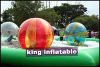 রঙিন পিভিসি Inflatable জল বল / বিনোদন বল জন্য 2m ব্যাস সঙ্গে জল বল