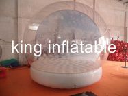 কাস্টম ক্লিয়ার পিভিসি বুদ্বুদ বেলুন Airtight বেস সঙ্গে Inflatable স্নো গ্লোব তাঁবু