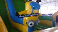 কার্টুন মুদ্রণ সঙ্গে 0.55 মিমি পিভিসি Tarpaulin Minions Inflatable কাসল শুকনো স্লাইড