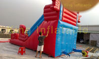 লাল / নীল স্পাইডার ম্যান Inflatable শুকনো স্লাইড বহিরঙ্গন দৈত্য জলরোধী / এন্টি - ইউভি স্লাইড
