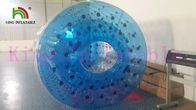 নীল বড় inflatable জল ঘূর্ণায়মান খেলনা টেকসই 1.0 মিমি পিভিসি / PTU Inflatable বহিরঙ্গন খেলনা
