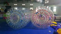 উত্তেজনাপূর্ণ inflatable জল খেলনা 1.0 মিমি স্বচ্ছ পিভিসি রোলের বল উপর হাঁটা