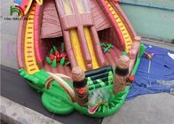 স্লাইড ছাদ আবৃত খেলার মাঠ সঙ্গে প্রাচীনত্ব রঙ ডাইনোসর Inflatable જમ્પિંગ কাসল