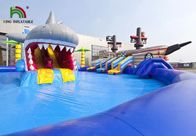 পাইরেট / হাঙ্গর 0.9 মিমি পিভিসি Inflatable জল পার্ক মাল্টিপ্লে / রঙিন খেলার মাঠ