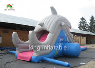 6m উচ্চ হাঙ্গর বাচ্চাদের জন্য ছোট inflatable স্লাইড সঙ্গে জল inflatable জল স্লাইড
