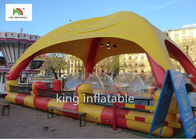 চতুর্মাত্রিক ক্রীড়া সামার inflatable জল পুল টেন্ট সঙ্গে আয়তক্ষেত্র আকার