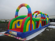 পিভিসি Tarpaulin Inflatable খেলার মাঠ Inflatable ক্রীড়া গেম Inflatable বাধা খেলার মাঠ
