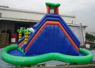 পুল পিভিসি Tarpaulin উপাদান জল পার্ক স্লাইড মধ্যে ডবল inflatable জল স্লাইড