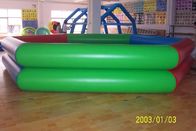 পিভিসি Tarpaulin বিজ্ঞপ্তি সুইমিং পুল / Inflatable সুইমিং পুল ডাবল টিউব 1.3 মি উচ্চতা