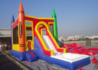 স্লাইড Inflatable বাউন্সার কাসল সঙ্গে কাসল প্রকার পিভিসি Tarpaulin Inflatable જમ્પિંગ কাসল