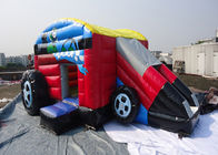 কিডস পিভিসি Tarpaulin কার আকৃতি Inflatable জাম্পিং কাসল গাড়ী হাউস