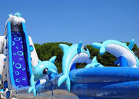 বাচ্চাদের প্রাপ্তবয়স্কদের জন্য গ্রীষ্মে inflatable জায়ান্ট পিছনের উঠোন এলিফ্যান্ট জলের স্লাইড