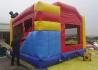0.55 মিমি পিভিসি Tarpaulin কাসল Inflatable মিকি Bounce হাউস স্লাইড এবং বাধা সঙ্গে