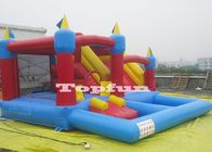20ft Inflatable 4 1 কম্বো જમ્પિંગ ক্যাসল ঝাঁপ এবং প্লাস্টিক বল পিট সঙ্গে স্লাইড
