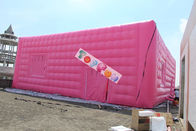 গোলাপী ফ্যাব্রিক Inflatable সেলাইয়ের ঘন, ব্লাওয়ার সিভন Inflatable ঘনক্ষেত্র তাঁবু
